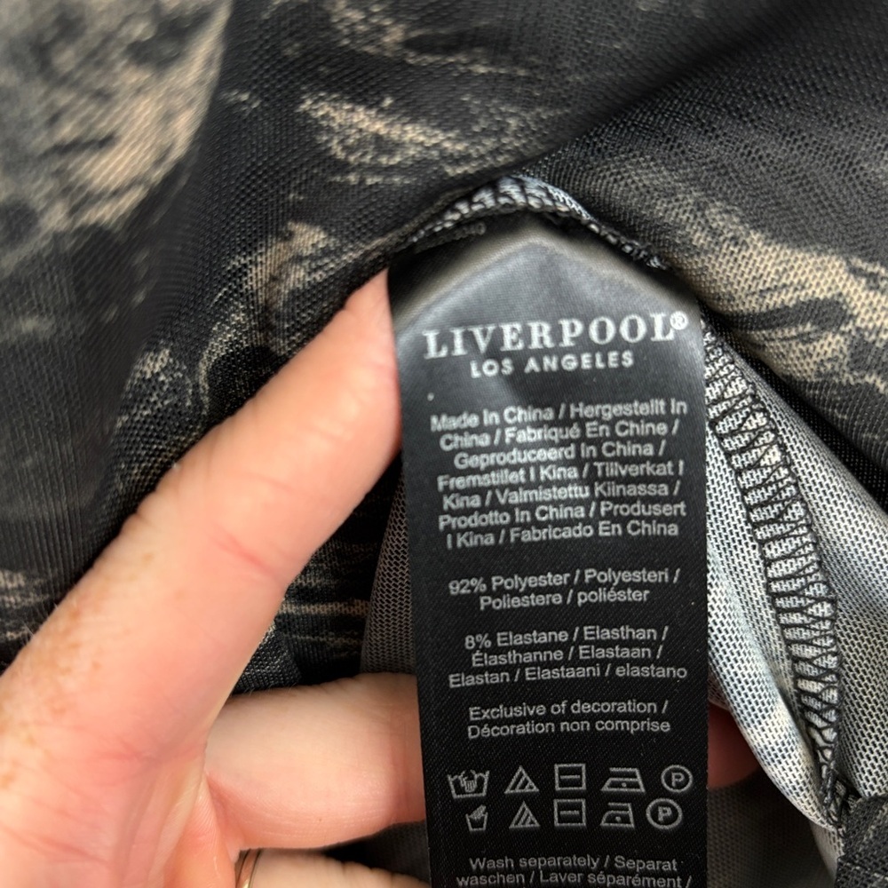 Liverpool Black and Tan Patterned Long Sleeve Shirt - Picture 5 of 5